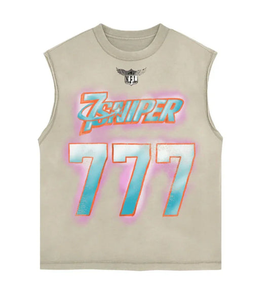 Triple Sevens NFL Sleeveless Tee Cream