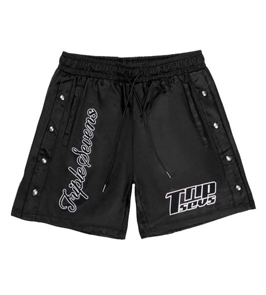 Triple Sevens Nylon Button Shorts Black