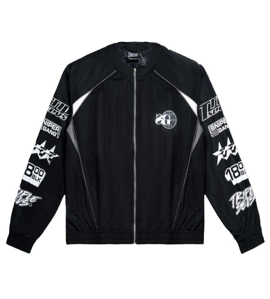Triple Seven Sniper Gang Tracksuit Jacket Black