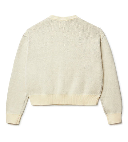 Vale Forever Black Cat Knit Sweater White