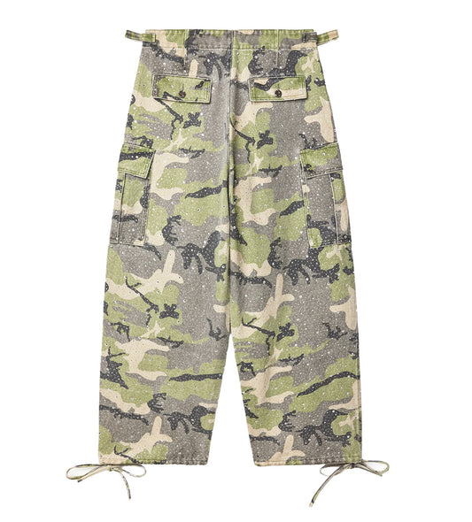 Vale Forever Crystal Rain Camo Denim Pants Green