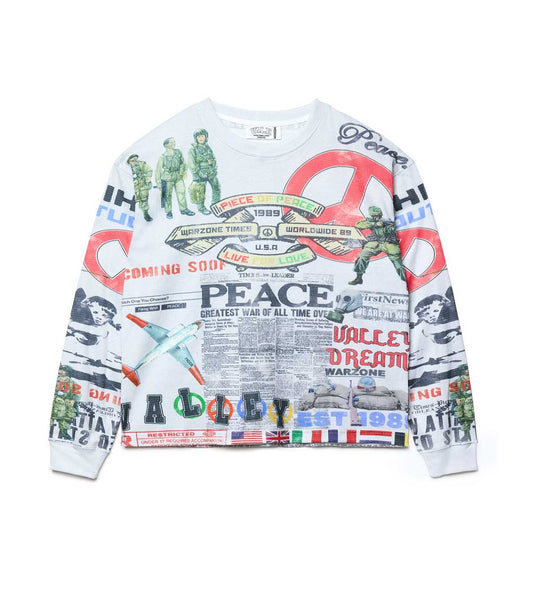 Vale Forever Peace Long Sleeve Tee White