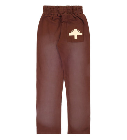 Vertabrae Logo Sweatpants Brown