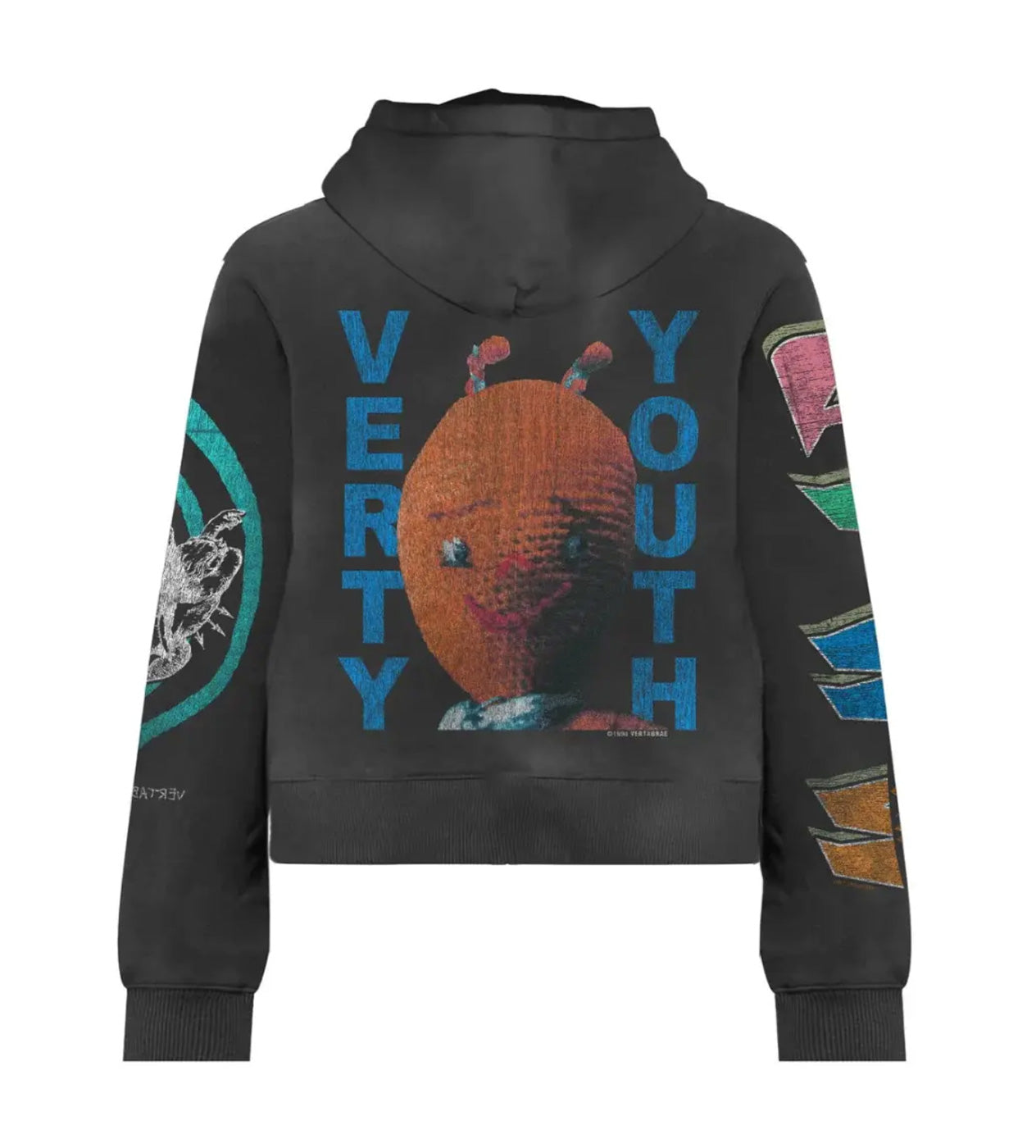 Vertabrae Montage Black Zip Up