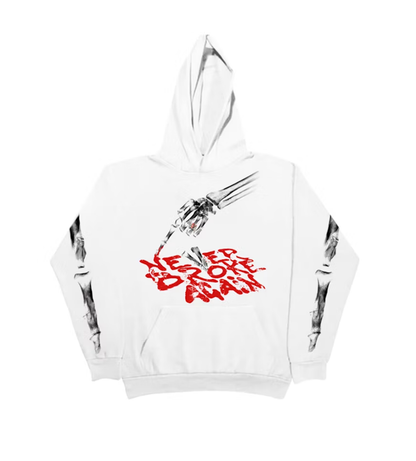 Vlone Young Boy Bones Hoodie white