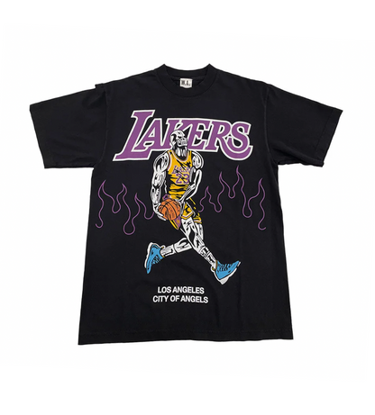 Warren Lotas x Los Angeles Lakers Lebron Black Tee
