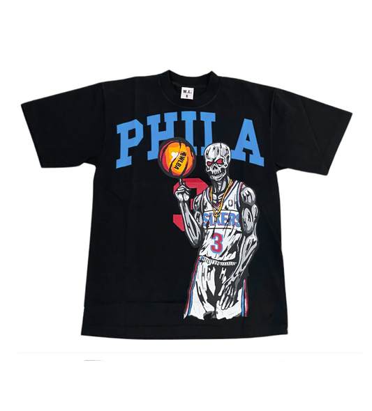 Warren Lotas x Philadelphia 76ers Iverson Black Tee