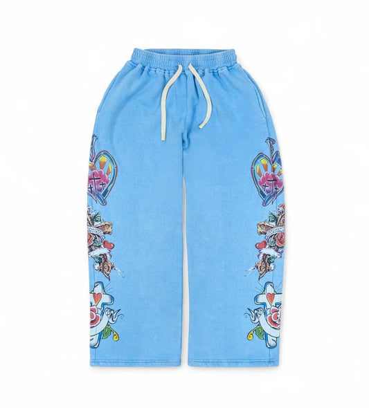 Righteous Risen King Sweatpants Blue