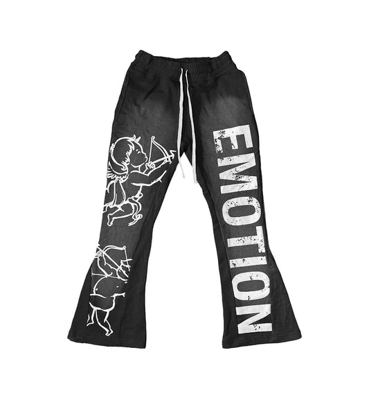 Mixed Emotions Cupid Flare Sweatpants Black